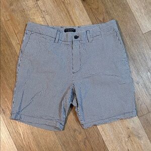 Banana Republic Men’s Gingham Shorts - Navy and White